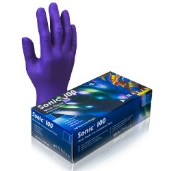 Picture of Sonic Blue Nitrile PF Gloves / Small (100)