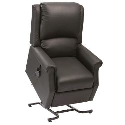 Picture of Chicago Riser Recliner (Single Handset) - Black AM-PVC