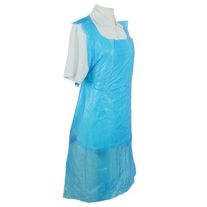 Picture of Heavy Duty Flat Pack Polythene Aprons - Blue (100) (21200023)