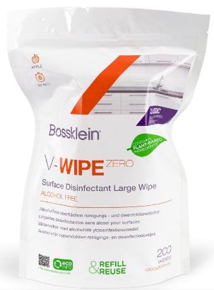 Picture of Bossklein V-Wipe Zero - Surface Disinfectant ALCOHOL FREE Large Wipe Refills (200/pack) ***Use Alternative CP302***