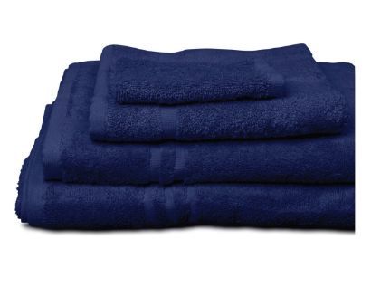 Picture of Hunsbury Woven Bath Towel - Navy - 70 x 135cm (3/Pack)