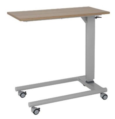 Picture of Gas Lift Overbed Table - Straight Leg Base - Oak