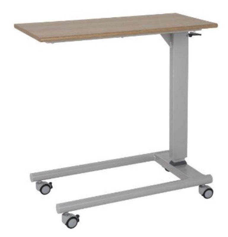 Picture of Gas Lift Overbed Table - Straight Leg Base - Oak
