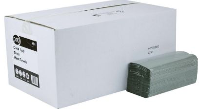 Picture of PRO C-Fold 1ply Green Hand Towels
