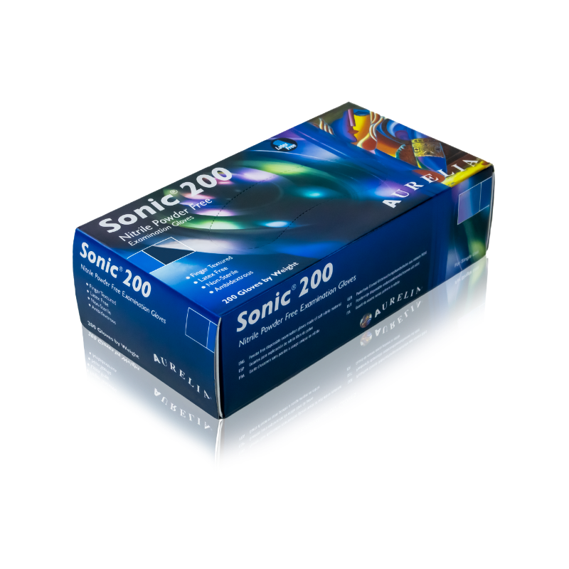 Picture of Sonic Blue Nitrile PF Gloves / Extra Large (200)