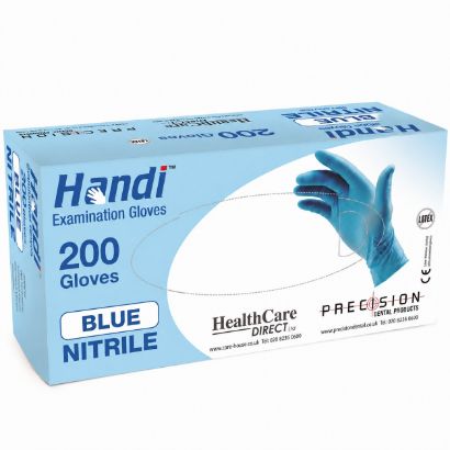 Picture of Handi Blue NITRILE PF Gloves / EXTRA SMALL (200)