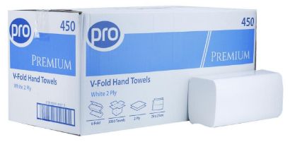 Picture of Pro Eco 2-ply White Interfold (V-Fold) Hand Towel (2940)