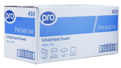 Picture of Pro Eco 2-ply White Interfold (V-Fold) Hand Towel (2940)
